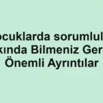 Çocuklarda sorumluluk Hakkında Bilmeniz Gereken Önemli Ayrıntılar